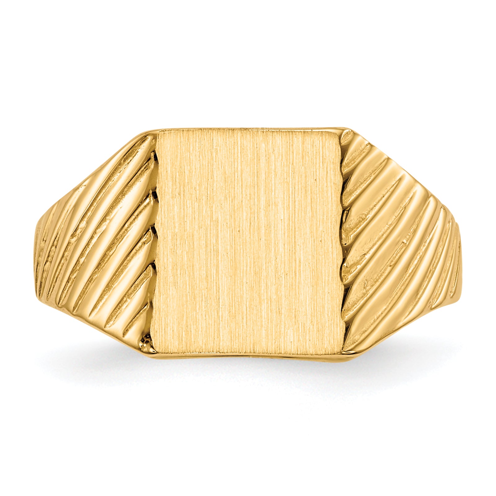 14k 8.0x9.5mm Open Back Signet Ring RS373