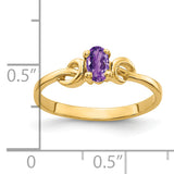 14k 5x3mm Oval Amethyst ring Y4650AM