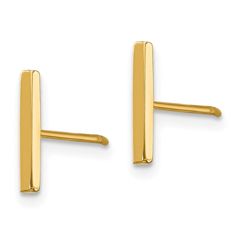 14K Set of Two Pair Bar and 3mm Ball Post Earrings YE1874