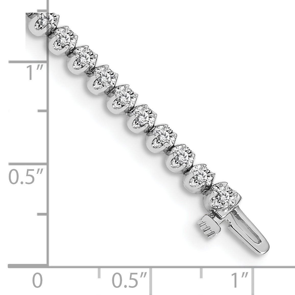 14k White Gold Complete 2.09 carat Round VS Diamond 4-prong 7 inch Tennis Bracelet X10004WVS