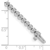 14k White Gold Complete 2.09 carat Round VS Diamond 4-prong 7 inch Tennis Bracelet X10004WVS