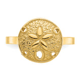 14k Polished Sand Dollar Ring D335