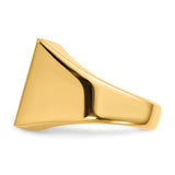 14k 19.5x14.5mm Rectangle Open Back Mens Signet Ring RS413