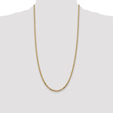 14K 26 inch 2.9mm Flat Beveled Curb with Lobster Clasp Chain FBU080