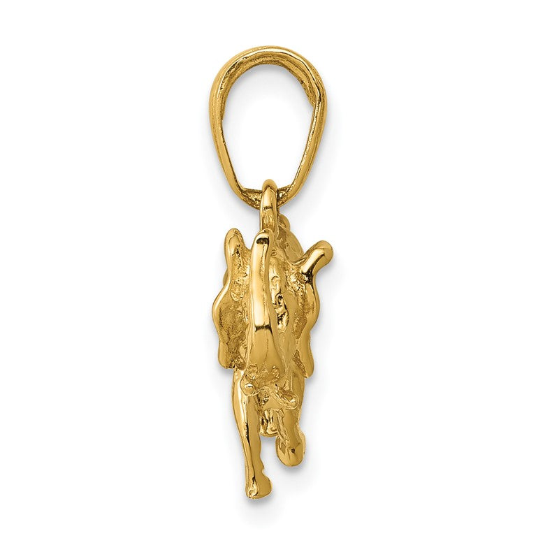 14k Polished 3-D Elephant Pendant C2365