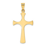 14k and White Rhodium Fancy Cross Pendant K4308
