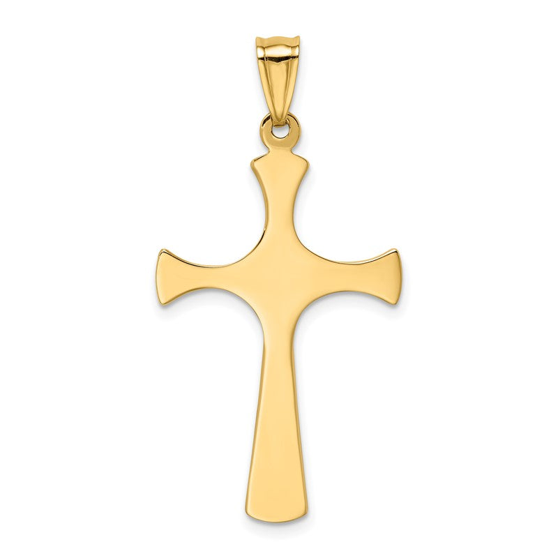 14k and White Rhodium Fancy Cross Pendant K4308