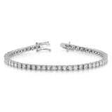 14k White Gold Complete 1 carat Diamond Illusion Setting 7 inch Tennis Bracelet BM4665