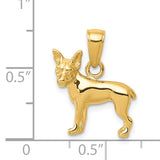 14k Chihuahua Dog Pendant C3511
