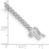 14k White Gold Complete 1/2 carat Diamond Illusion Setting 7 inch Tennis Bracelet BM4648