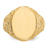 14k 14.0x17.0mm Open Back Mens Signet Ring RS162