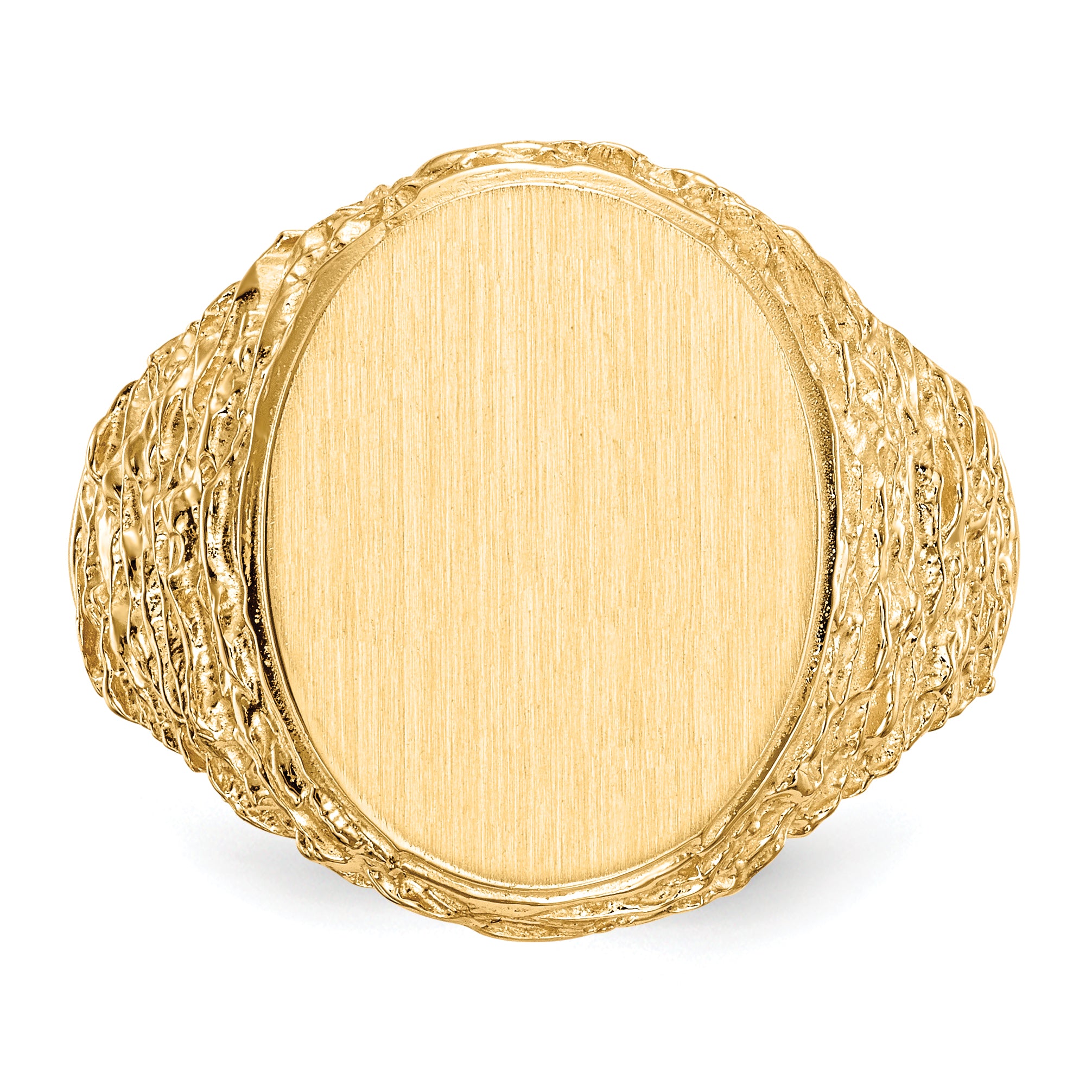 14k 14.0x17.0mm Open Back Mens Signet Ring RS162