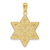 14K Two-Tone Polished Reversible Filigree Star Of David Pendant K5709