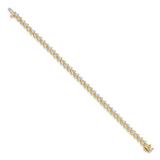 14k Complete 6.15 carat Round A Diamond 3-prong 7 inch Tennis Bracelet X2841A