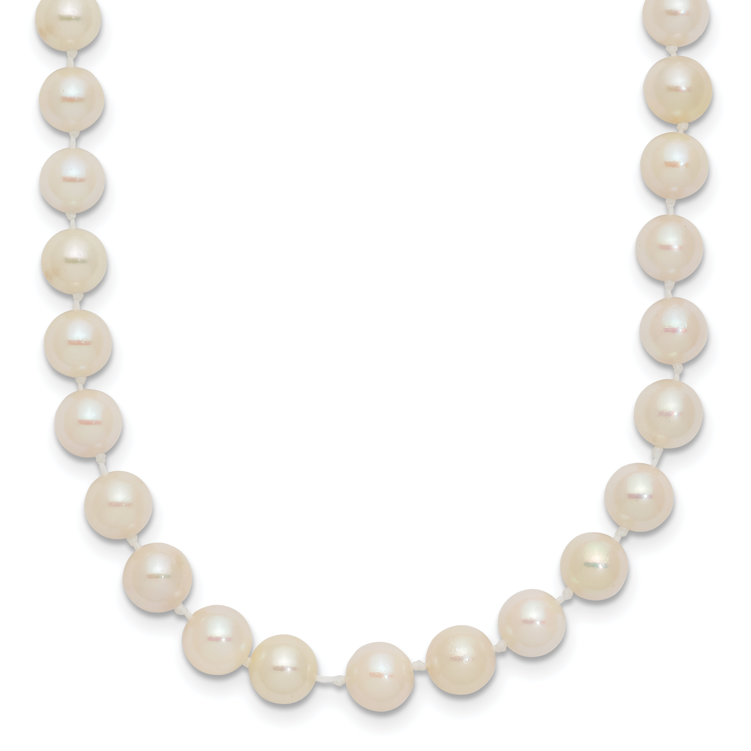 14k 5-6mm White Round Akoya Saltwater Cultured Pearl 16 inch Necklace PL50AA