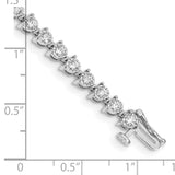 14k White Gold Complete 2 carat Diamond Illusion Setting 7 inch Tennis Bracelet BM4656