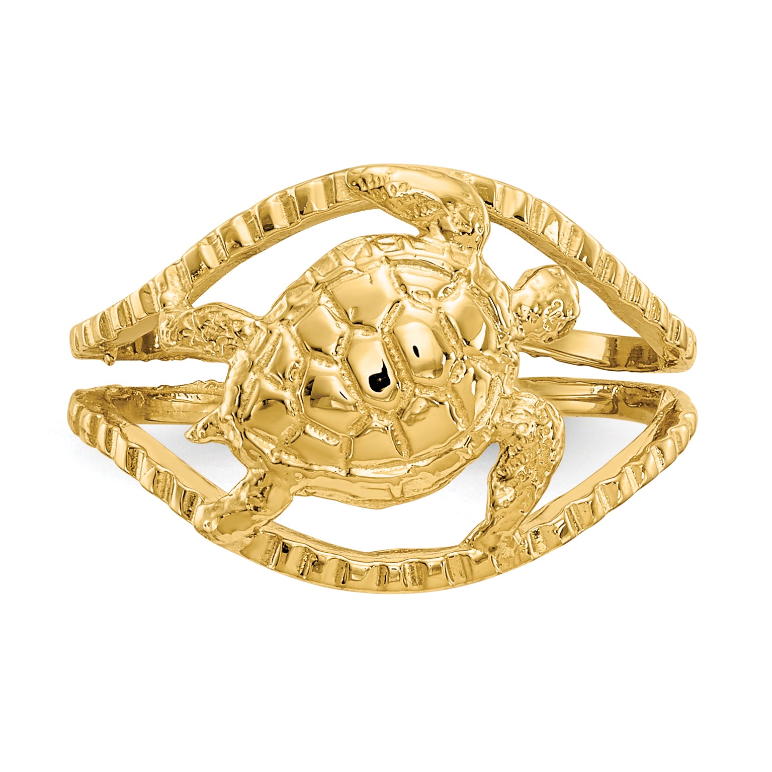 14k Turtle Toe Ring R400