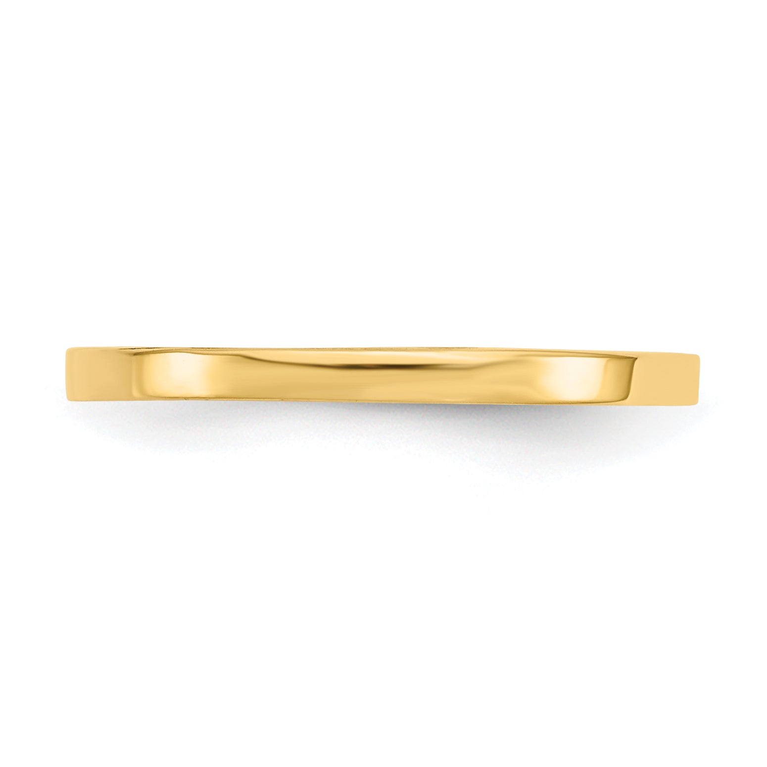 14K High Polished 1mm Flat Band Size 3 Baby / Childs Ring R535