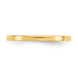 14K High Polished 1mm Flat Band Size 3 Baby / Childs Ring R535