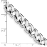 14K White Gold  20 inch 8.75mm Hand Polished Fancy Link with Fancy Lobster Clasp Chain WLK404
