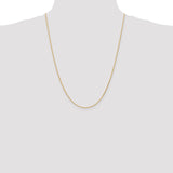 14K 10 inch 1mm Diamond-cut Parisian Wheat with Lobster Clasp Anklet PEN275