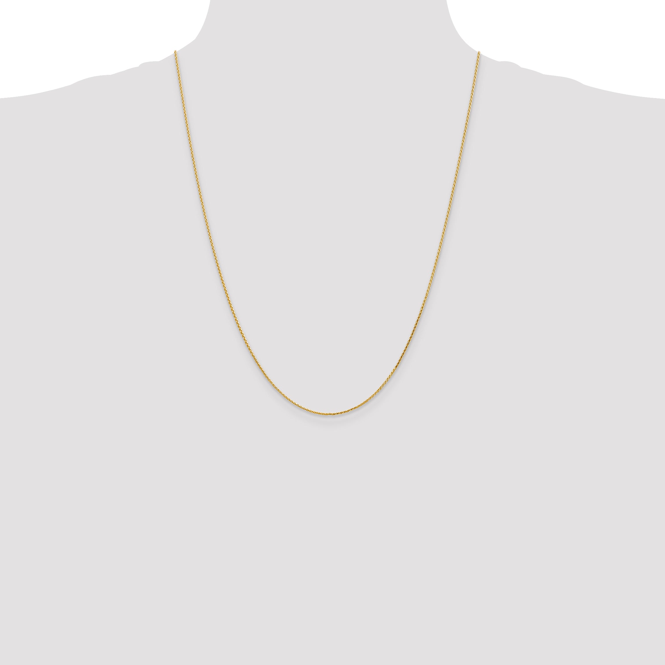 14K 10 inch 1mm Diamond-cut Parisian Wheat with Lobster Clasp Anklet PEN275