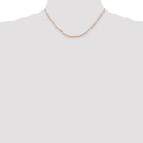 14K Rose Gold 10 inch 1.5mm Diamond-cut Rope with Lobster Clasp Anklet 012R