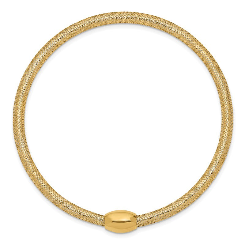 14K 3mm Woven Mesh Slip-on Stretch Bracelet SF2746