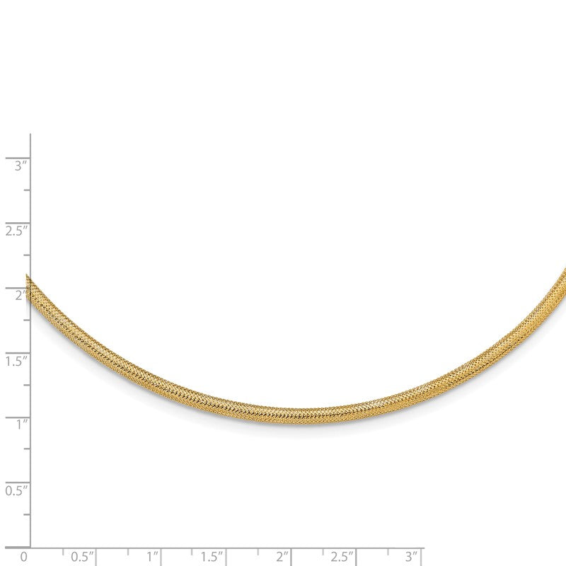 14K 3mm Woven Mesh Slip-on Stretch Bracelet SF2746