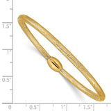 14K 3mm Woven Mesh Slip-on Stretch Bracelet SF2746