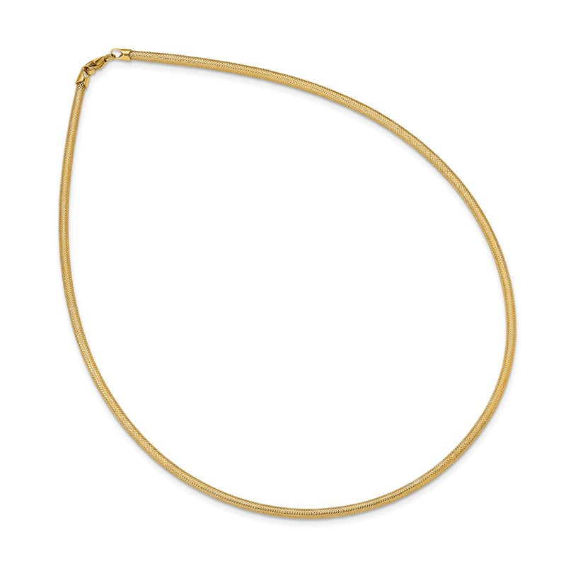 14K 3mm Woven Mesh Slip-on Stretch Bracelet SF2746
