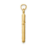 14k Hollow Diamond-cut Cross Pendant K6402
