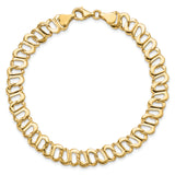 14k Polished 8mm Fancy Link 8.75 inch Bracelet GB243