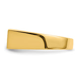 14k 16.0x6.0mm Closed Back Signet Ring RS415