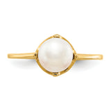 14k 6.5mm FW Cultured Pearl ring Y1926PL