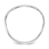 14K White Gold Polished Wave Fashion Thumb Ring Size 9 K5786