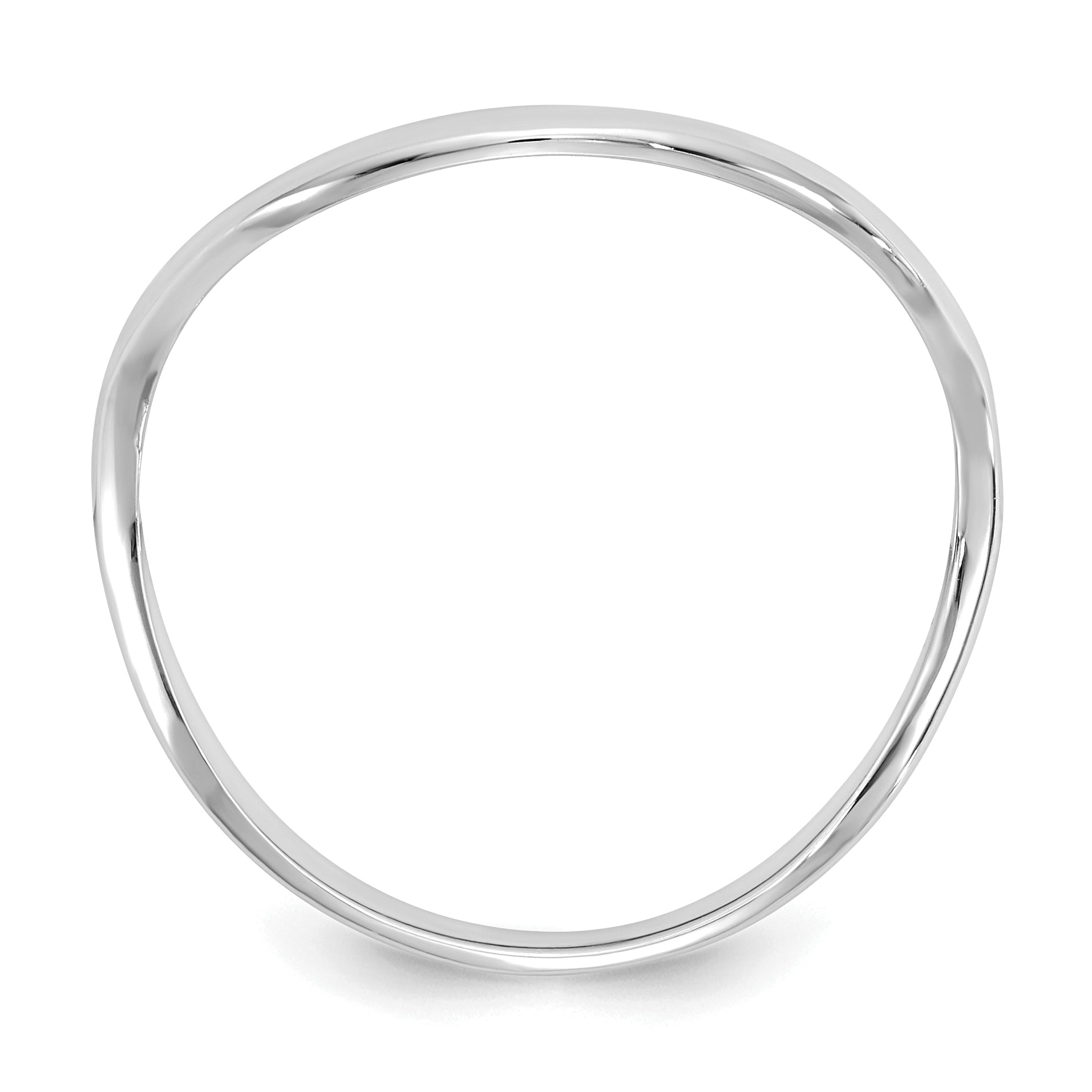 14K White Gold Polished Wave Fashion Thumb Ring Size 9 K5786