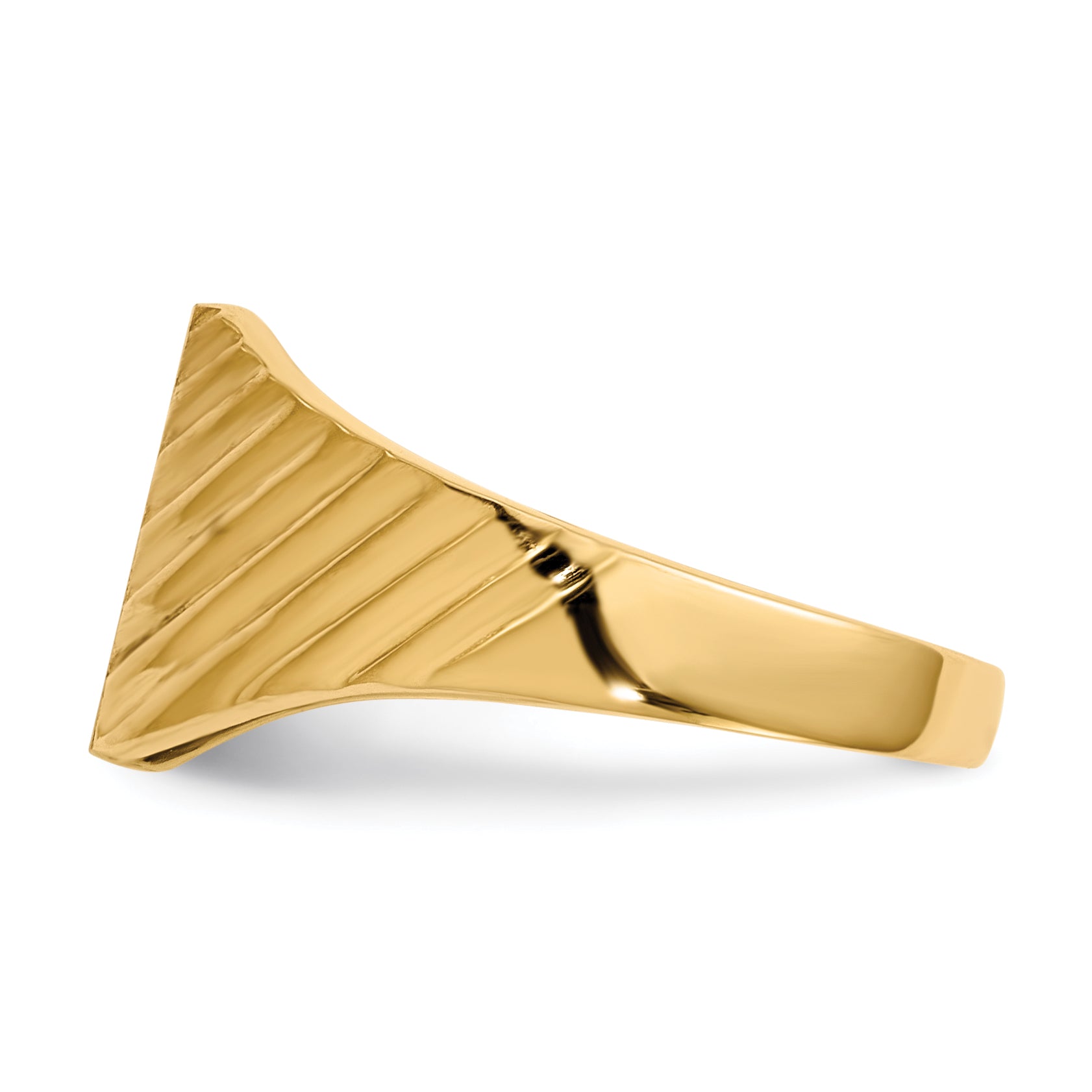 14k 8.0x9.5mm Closed Back Signet Ring RS369