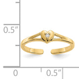 14k White Gold .01 carat Diamond Heart Toe Ring RM5652