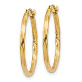 14k Twist Hoop Earrings YE1502
