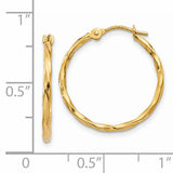 14k Twist Hoop Earrings YE1502