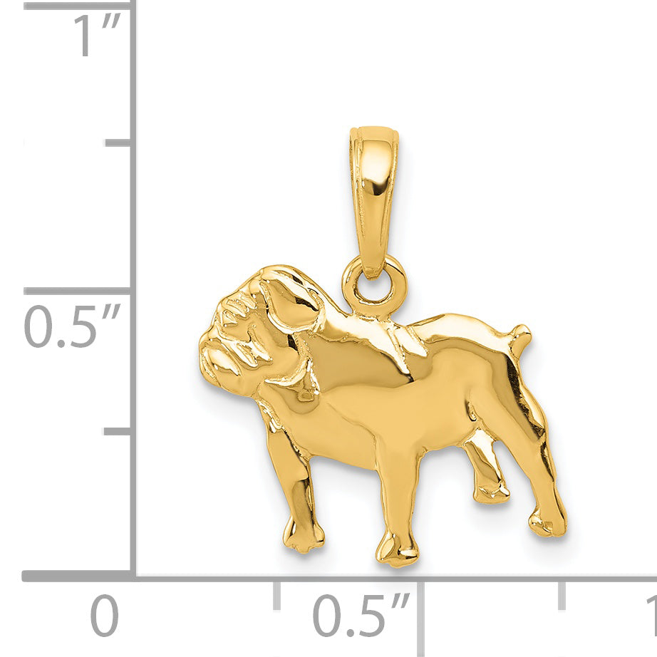 14k Bulldog Charm K4858