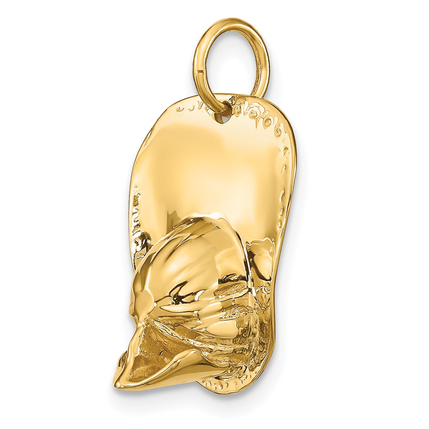 14k 3-D Large Firemans Helmet Charm A0412