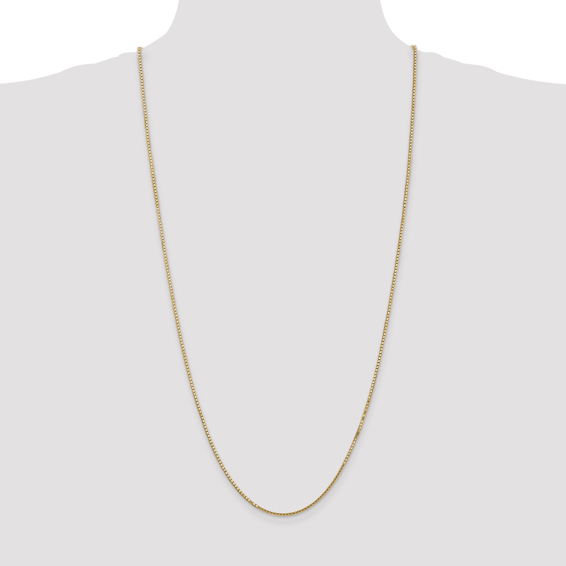 14K 26 inch 1.5mm Box with Lobster Clasp Chain BOX150