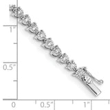 14k White Gold Complete 1 carat Diamond Illusion Setting 7 inch Tennis Bracelet BM4655