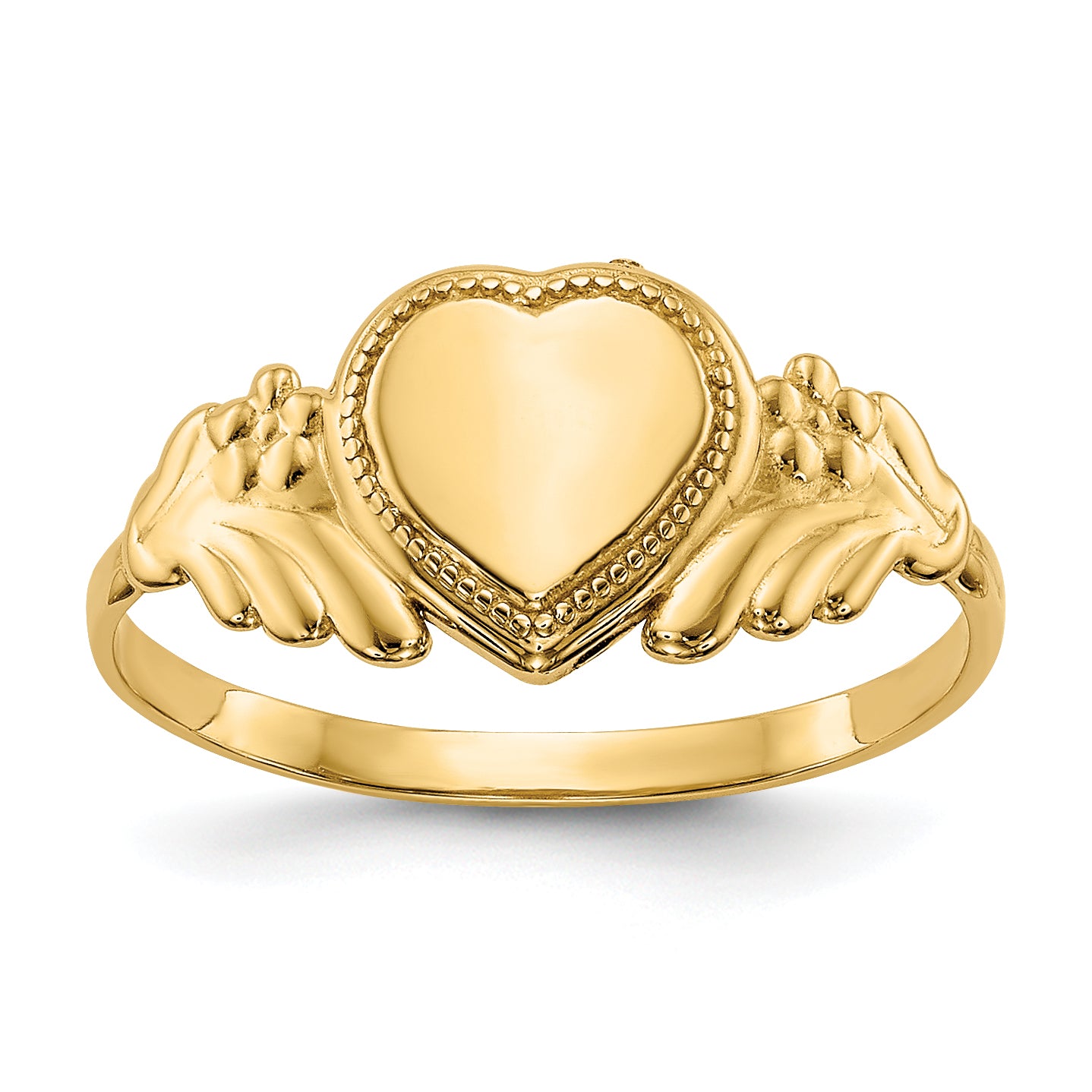 14k Polished Heart Baby Ring K5139