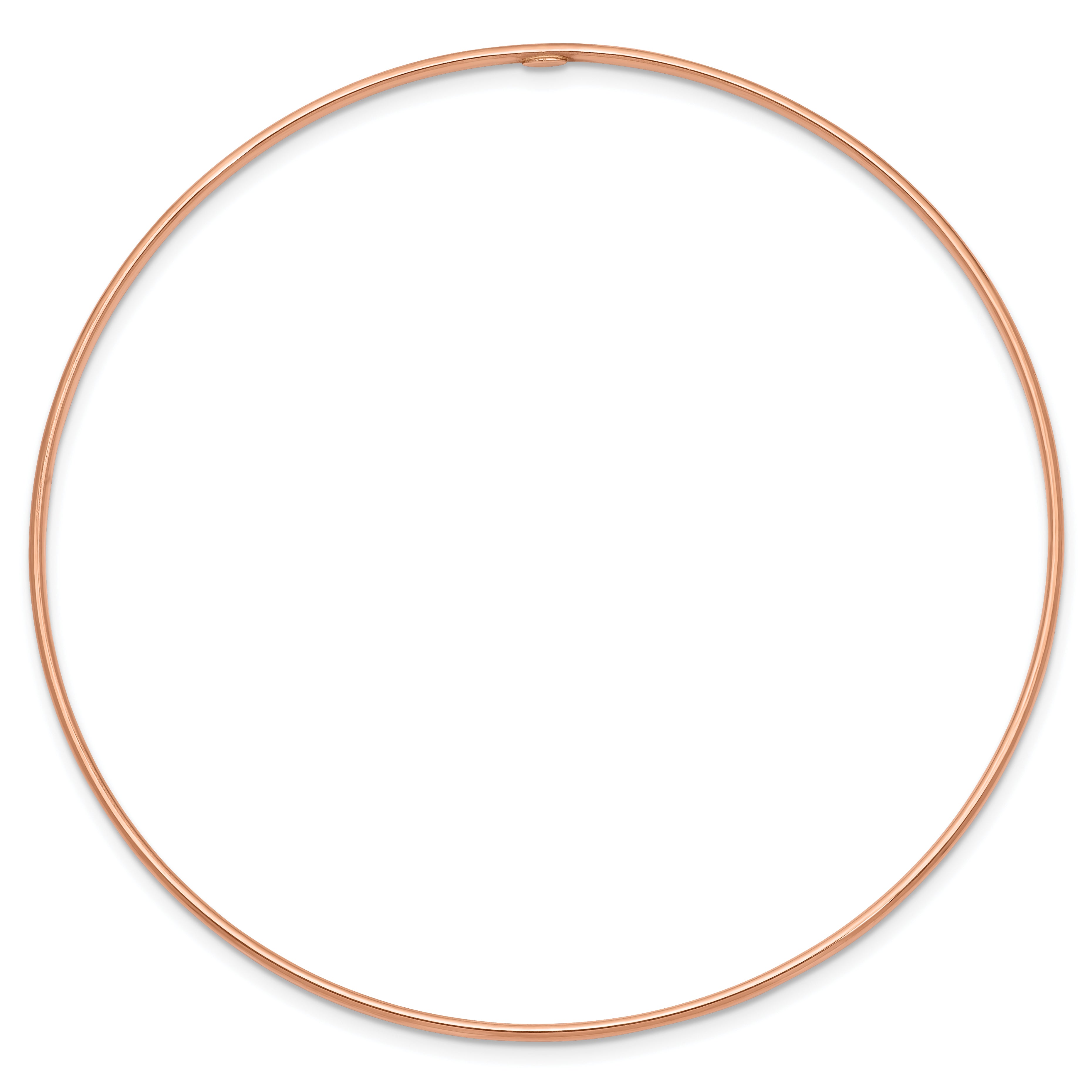 14k Rose Gold Polished 1.50mm Slip-on Round Bangle Bracelet DB539