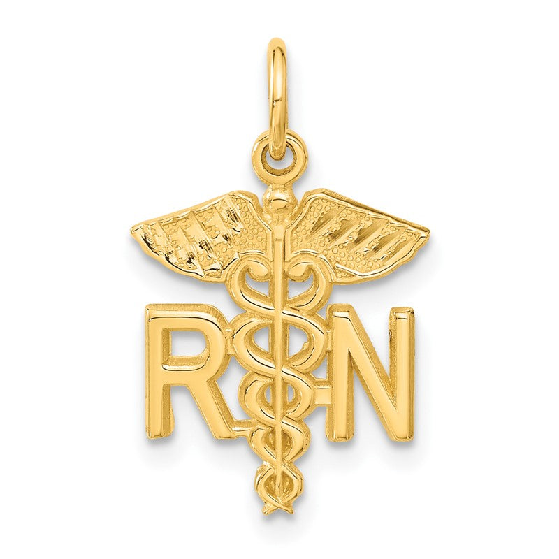 14k RN Registered Nurse Charm C432