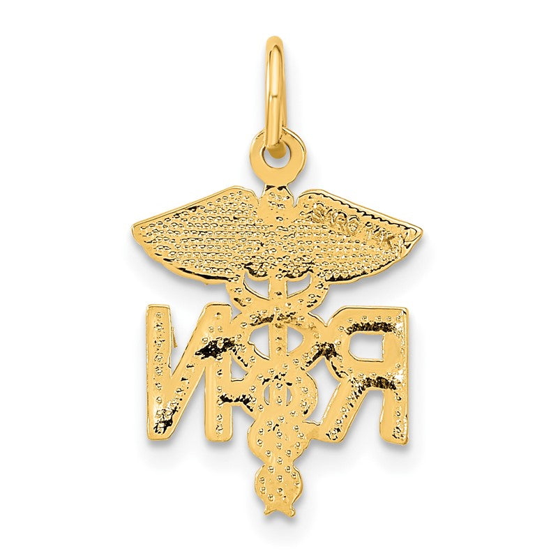 14k RN Registered Nurse Charm C432
