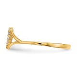 14k CZ Heart Ring R595